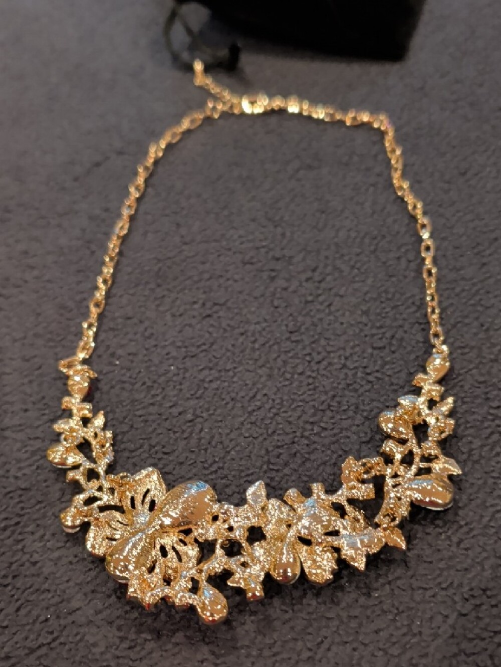 Floral Multi-Color Statement Necklace - Picture 4 of 4